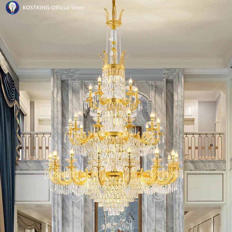 2026 New European Crystal Lamp Luxury Candle Crystal Lamp Living Room Lamp Dining Room Crystal Bedroom Lighting Fixture