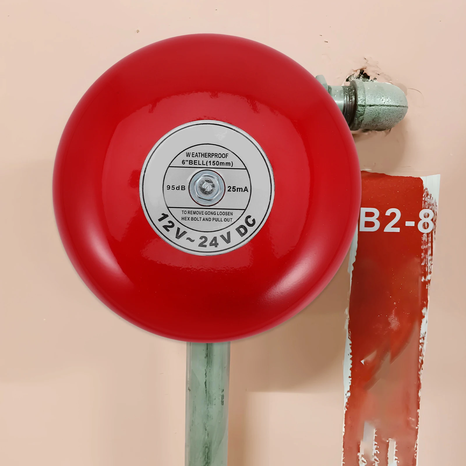 جرس إنذار الحريق الكهربائي مقاوم للماء من البلاستيك بصوت عالٍ لنظام إنذار السلامة في حالات الطوارئ للمصعد الصناعي للمدرسة