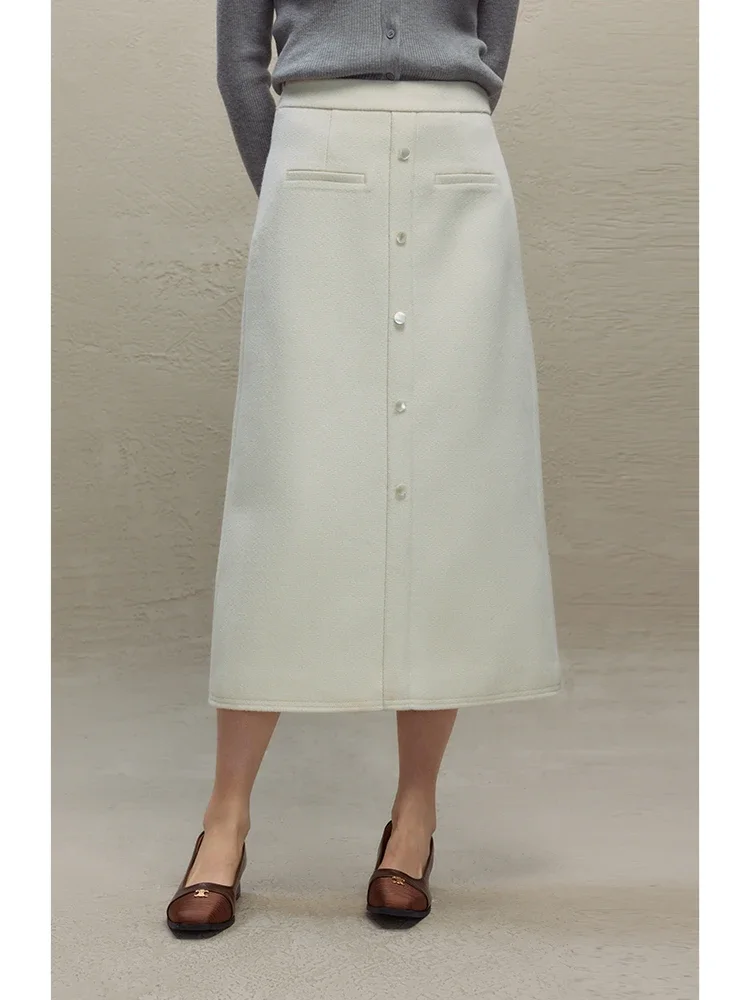 ZIQIAO Front Shoulder White Short Blazer Skirt Set Office Lady Single Breasted Jackets Zipper Waist Long Skirt Women Blazer Suit