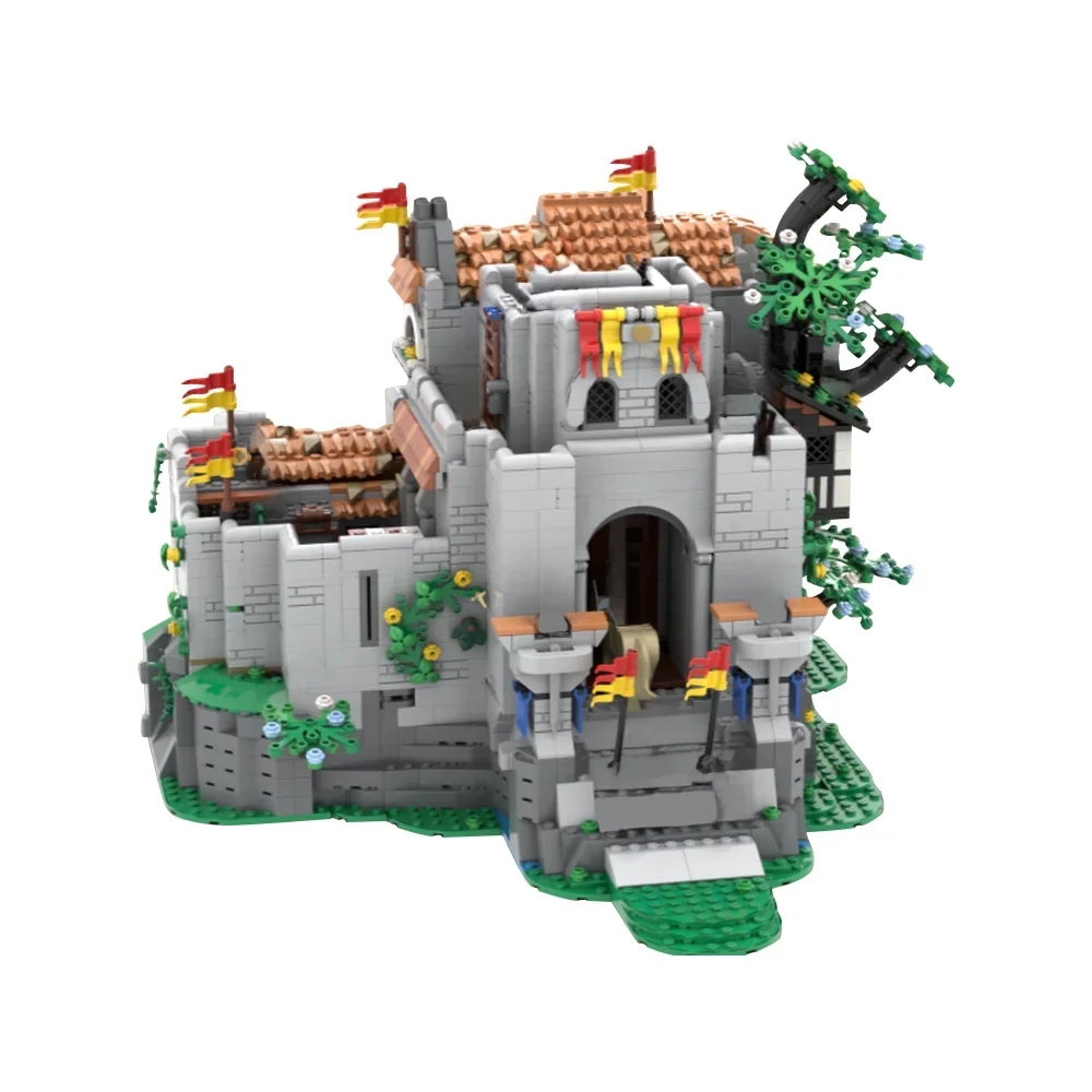 Gobricks MOC Medieval Castles Lionss Caslte Model Building Blocks Classic Architecture Bricks Toy for Childrens Birthday Gift