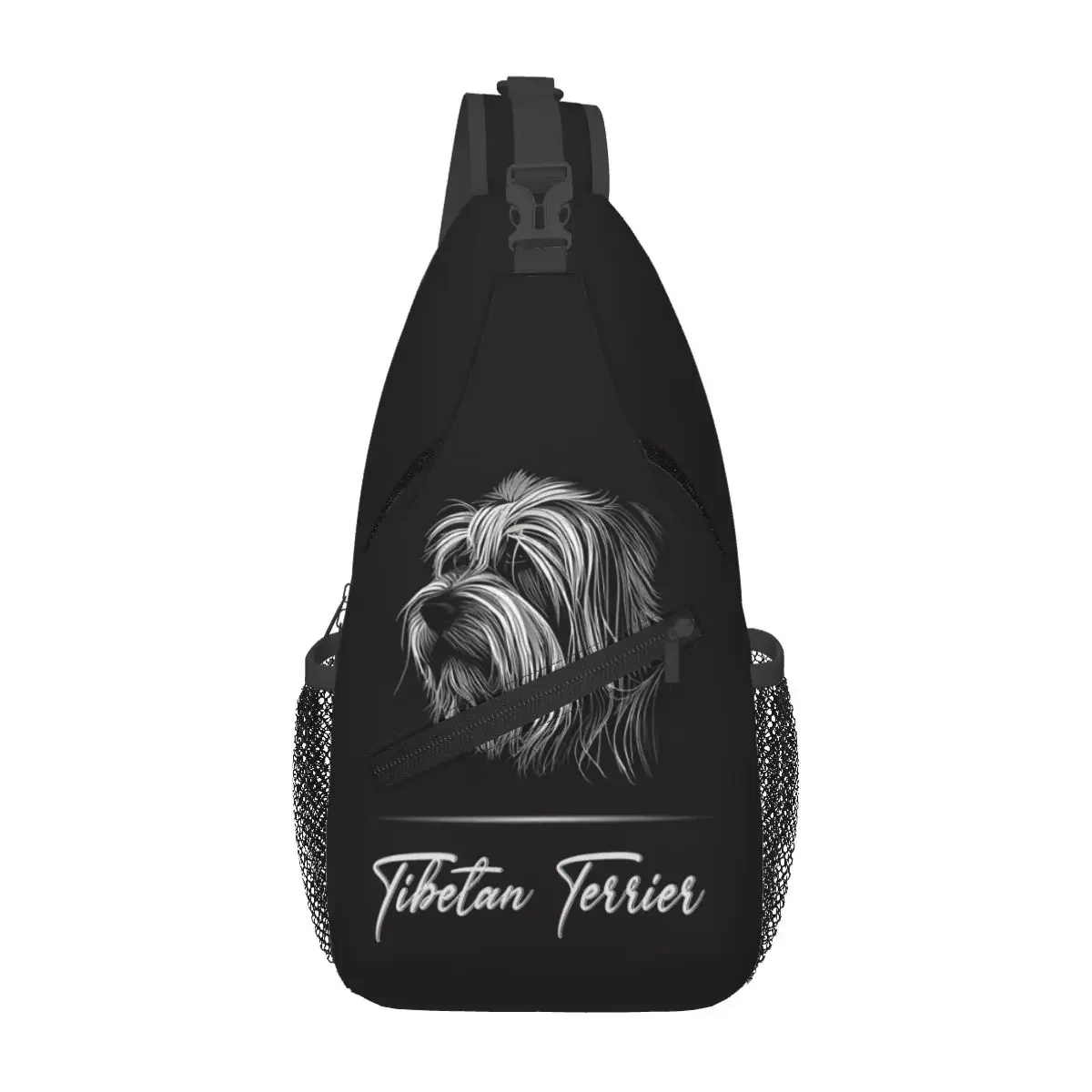 

Adorable Tibetan Terrier Chest Bag Men Sling Crossbody Backpack Chest Bag Travel Hiking Daypack Shoulder Bag