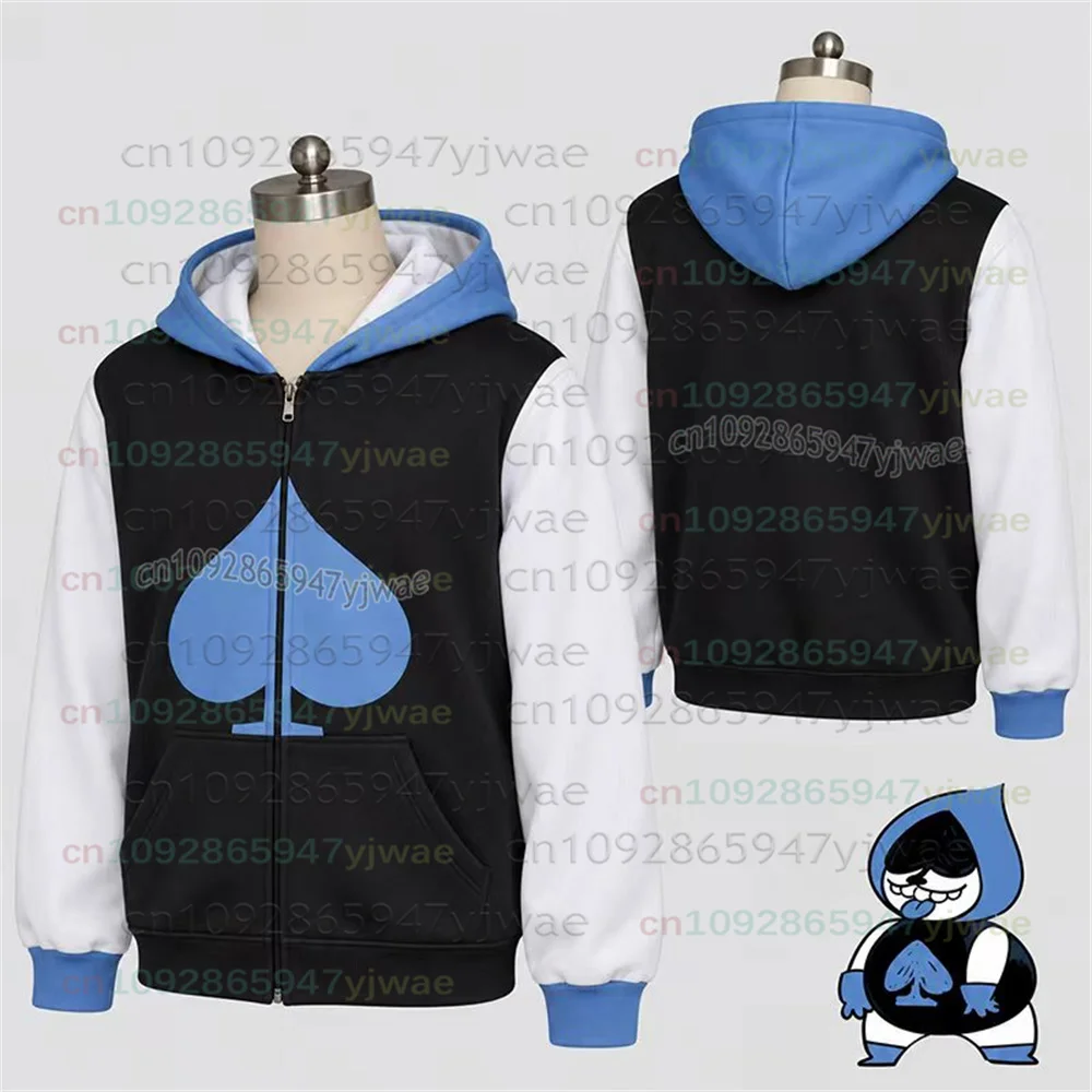 Game Deltarune Lancer Halloween Cosplay Zipper Hoodies Streetwear Winter Casual Sweatshirt 3D Print Pullovers Men Women Hoodie