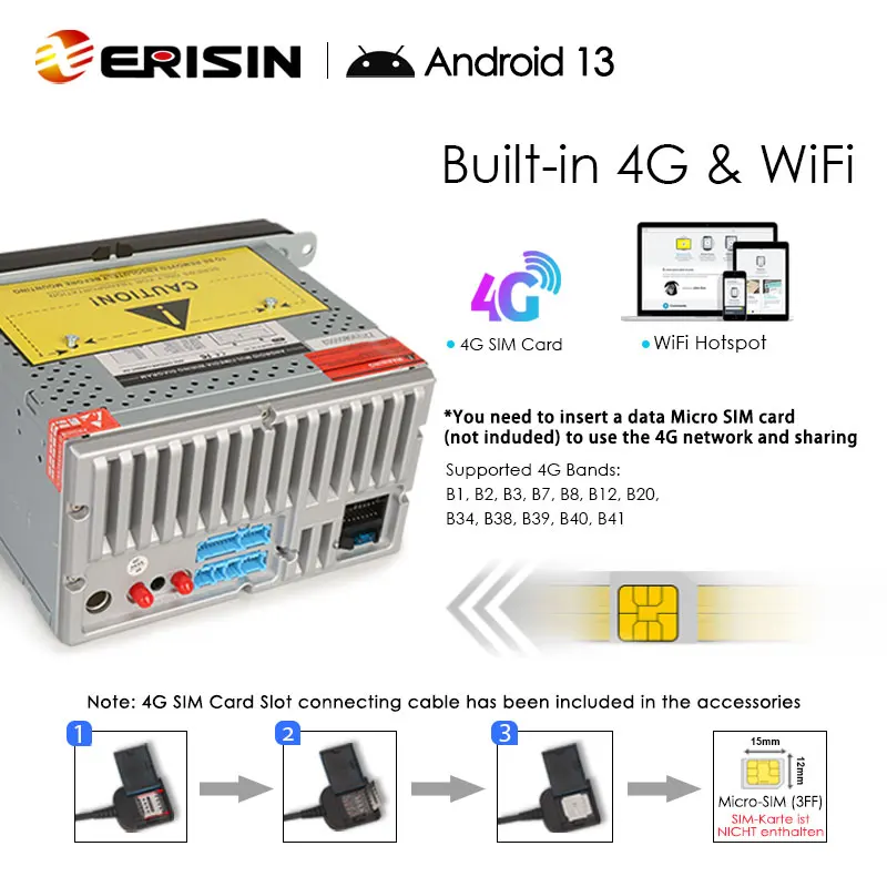 Erisin ES6735V أندرويد 13 ستيريو سيارة لتحديد المواقع لشركة فولكس فاجن شاران تيجوان سيات ألتيا سكودا رائع مشغل ديفيدي 4G اللاسلكية CarPlay راديو السيارات