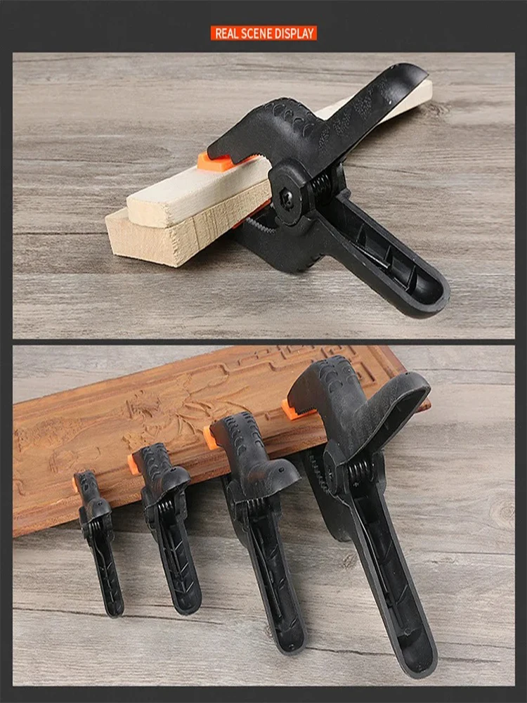 

1PCS 2/3/4/6inch Spring Clamps DIY Woodworking Tools Plastic Nylon Clamps for Woodworking Spring Clip Photo Studio Background