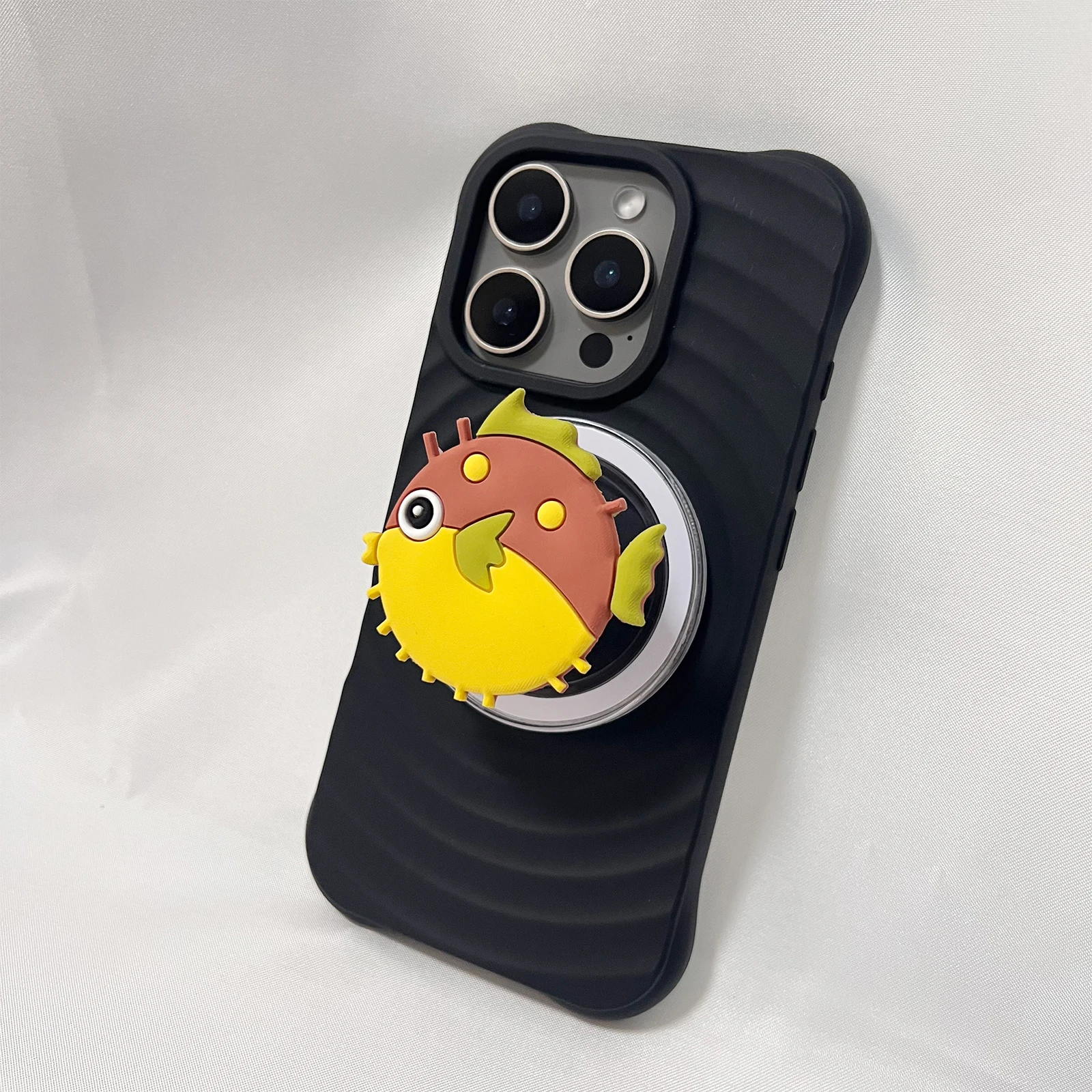 لينة لطيف الحيوان السمين الأسماك حامل الهاتف المحمول Griptok حامل هاتف حامل دعم آيفون 17 آيفون 16 برو ماكس سامسونج #5