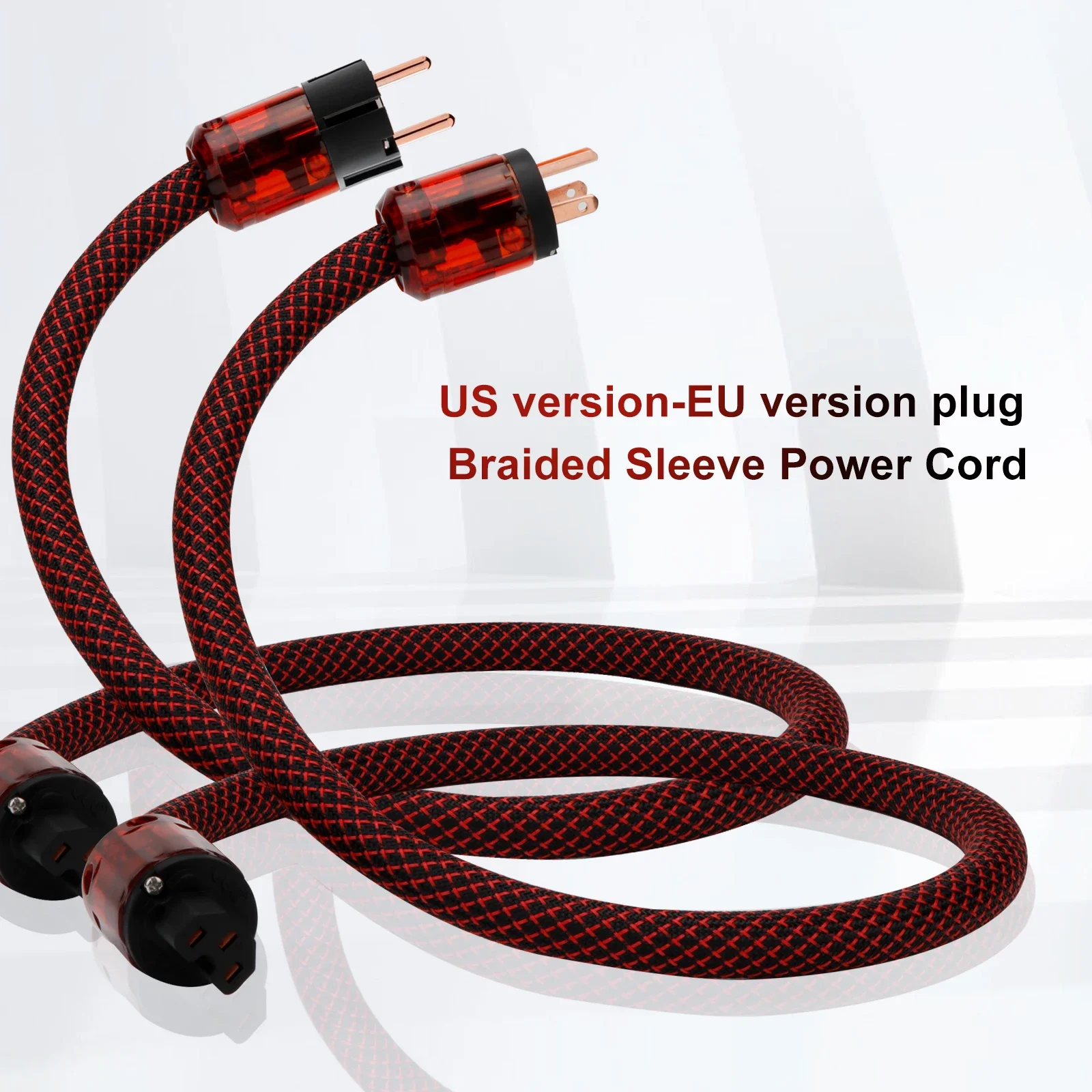 

12AWG Pure Copper EU Power Cable With US Power Connectors for Speaker Power AMP