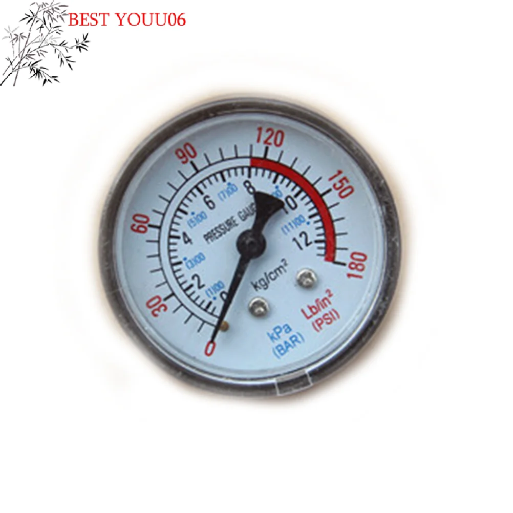 

(YOUU06) 1 шт. Манометр для пневматических и гидравлических систем 0-12 бар / 0-180 PSI, новый