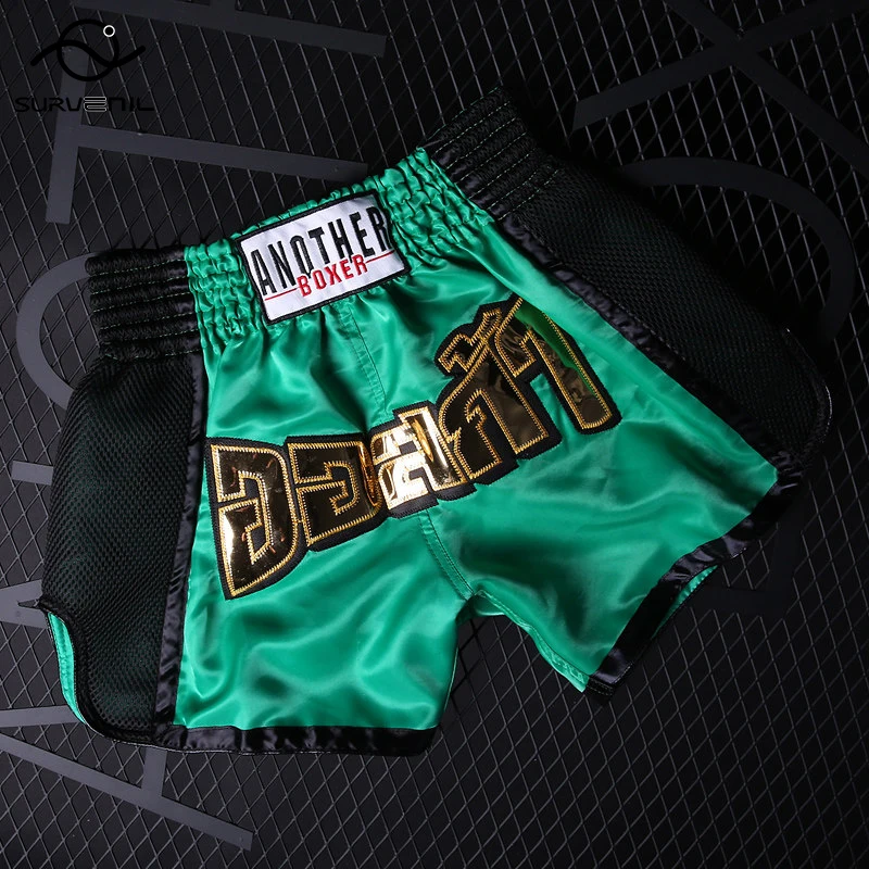 Muay Thai Shorts Men Women Kids Pink Boxing Training Kickboxing Pants Breathable MMA Shorts Combat Martial Arts Fight Clothing