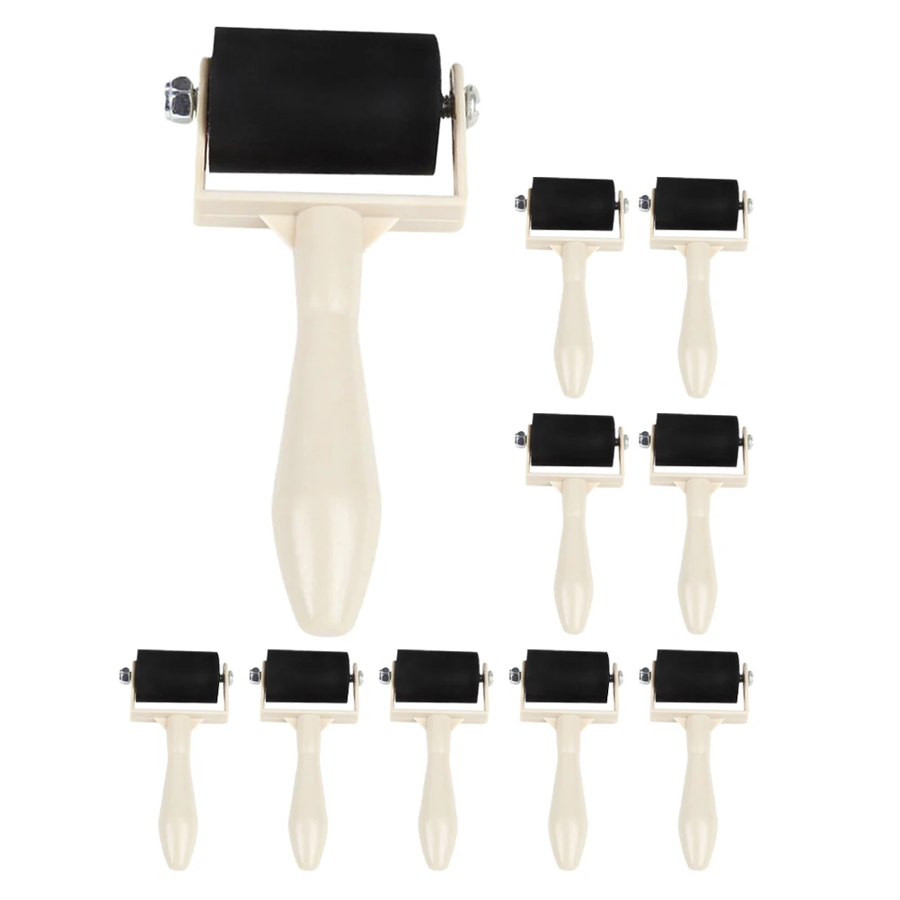 

10Pcs -Friendly Printmaking Roller Compact for Small Hands Seamless Rolling Action Art Craft Tool for Young Artists