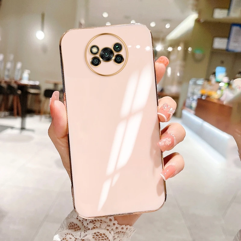 เคส TPU ซิลิโคนอิเล็คโทรเพลทสีลูกกวาดสำหรับ Xiaomi poco F4 F3 F5 F2 M3 X3 M4 NFC X4 X5 Pro บั๊มเปอร์กรอบบางพิเศษ