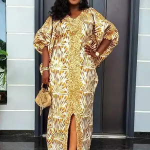 Váy châu Phi cho phụ nữ, cộng với kích thước, dashiki, ankara, quần áo sequin, váy, Hồi giáo, tiệc cưới, váy maxi dài, quần áo 8 Bộ trang phục châu Phi bán hàng chính cho phụ nữ - № 3