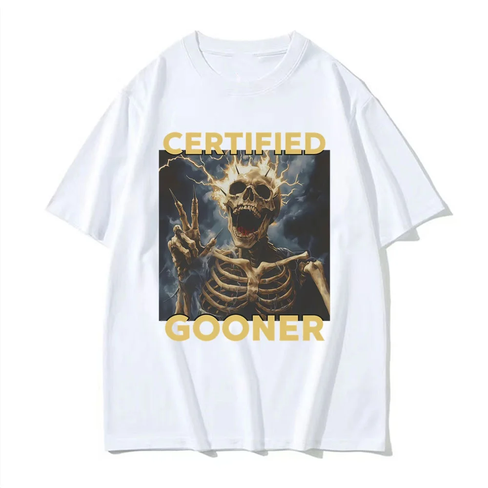 متعة معتمد غونا الهيكل العظمي ميمي الجرافيك تي شيرت 2025 الصيف الرجالية خمر القوطية الفكاهة تي شيرتات قصيرة الاكمام القطن تي شيرت