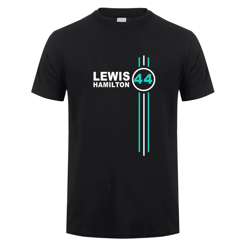 Lewis Hamilton 44 T Shirt Summer Men Cotton Short Sleeve T-shirts Lewis Hamilton Man Tops Tee LH-407