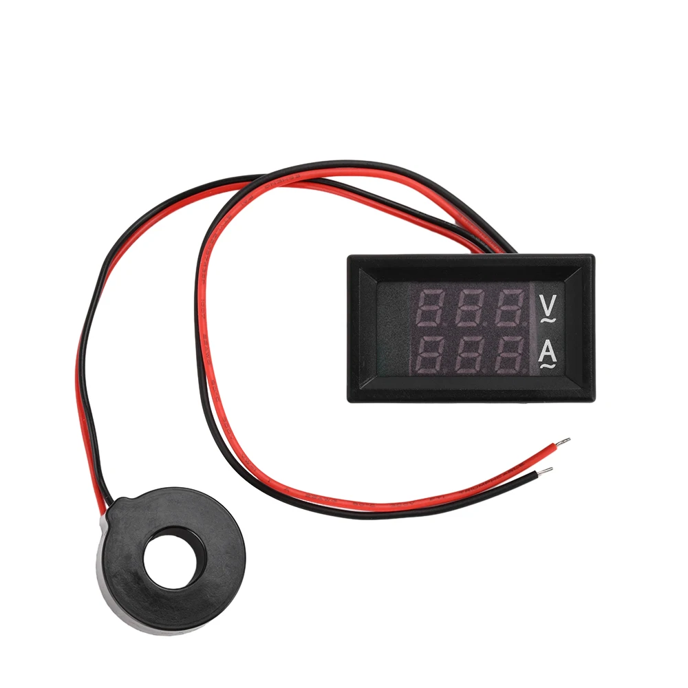 AC 220V 10A 50A 100A Dual Display Voltage Current Meter LED Voltmeter Ammeter Tester Detector With Transformer Detector Tester