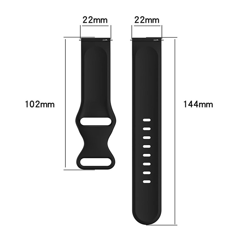 Correa de silicona de 22mm 102 + 114/ 102 + 144mm, pulsera con hebilla de mariposa para Huawei GT2 pro/ GT2 46mm/ GT/ Watch3/ Watch3 pro/ GT3