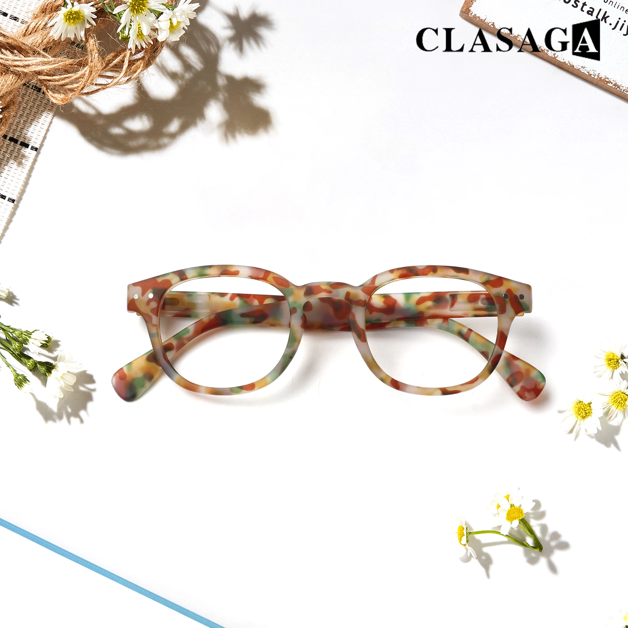 

CLASAGA Reading Glasses for Women High Quality Prescription Glasses Fashion Sunglasses HD Anti Blue Light Refractive Lenses