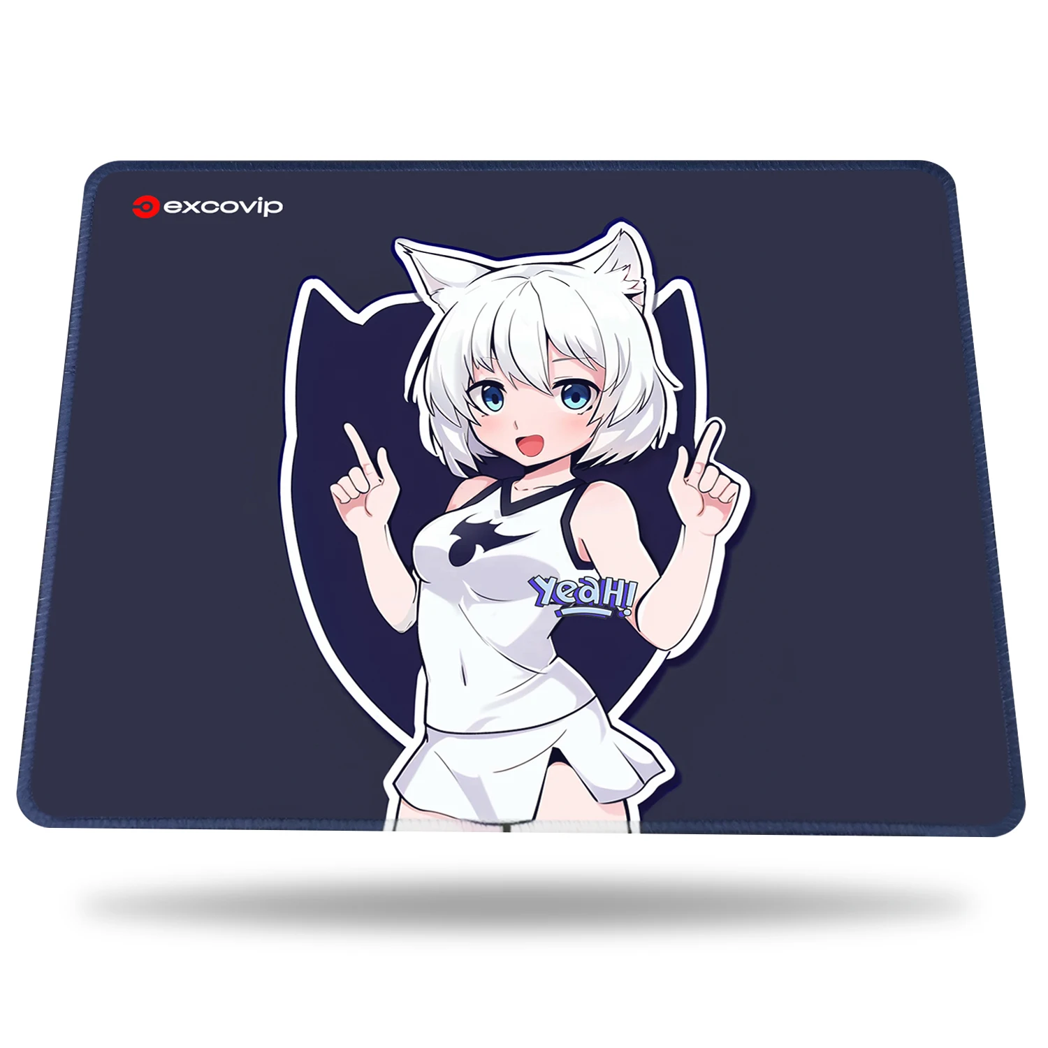 Exco Gaming Mauspad mit genähter Kante rutsch feste Gummi basis glattes Tuch Computer Mouse pad für Office Home Laptop tragbar