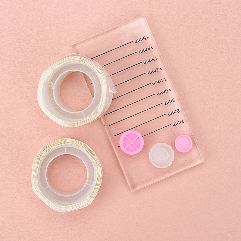 Eyelash EXTENSION ถ้วยเทปยึด 100 pcs วงกลมเทปสองด้าน Eyelash กาวที่มองไม่เห็น Universal DOTS แต่งหน้าเครื่องมือ