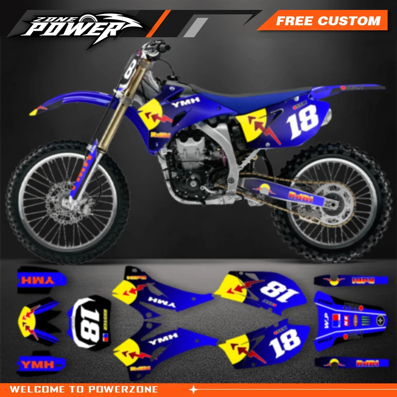 

Powerzone For YZF For Yamaha YZ250F YZ450F YZ 250F 450F YZF 250 450 2006-2009 Motorcycle Graphic Background Stickers 14