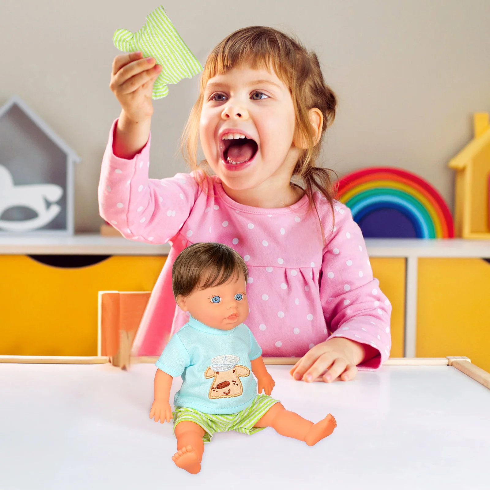 

American Clothes Dresses Baby Clothes Reborn Newborn Cotton Material Fashionable Wardrobe Nursery Playtime