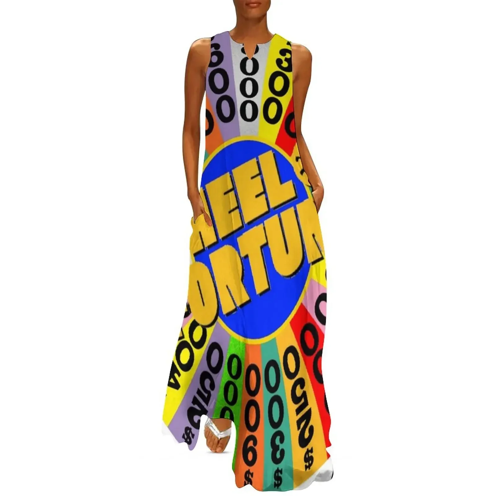 

Wheel of Fortune Long Dress summer women's suit women formal occasion dresses women long dresses Dresses gala Dress