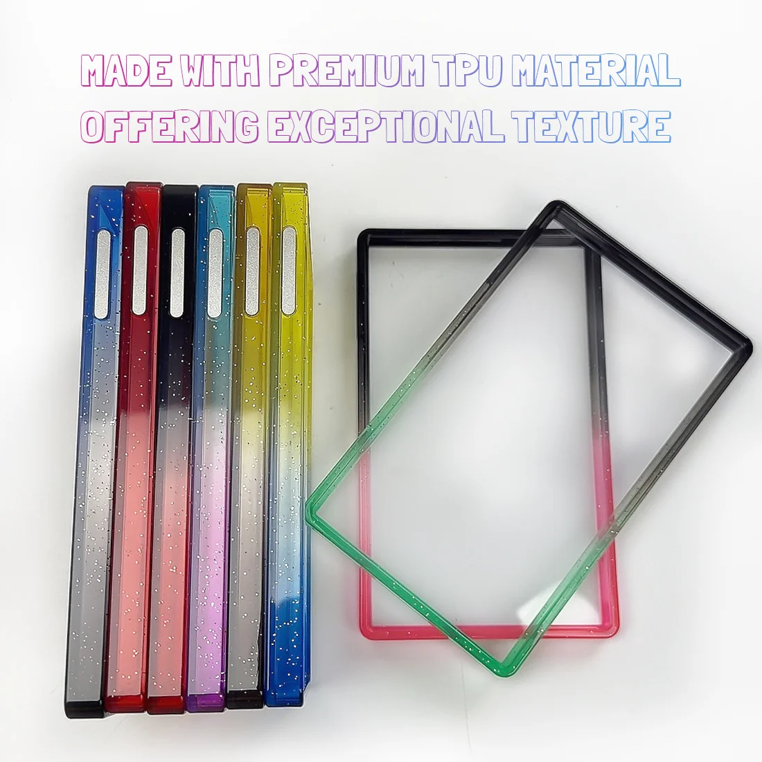 For PSAcard with Glitter TPU 35PT Transparent Backing Bricks and Shock-Resistant Protective Display Cases For Collectible Card