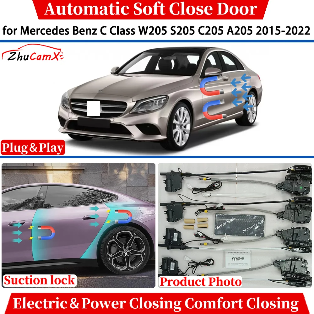 

for Mercedes Benz C Class W205 S205 C205 A205 2015-2022 Automatic Soft Close Door Electric Power Comfort Closing Suction System