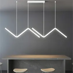 Lámpara colgante con pestaña de comedor moderna, candelabro minimalista para dormitorio, comedor, cocina, Bar, restaurante, decoración del hogar, iluminación Led