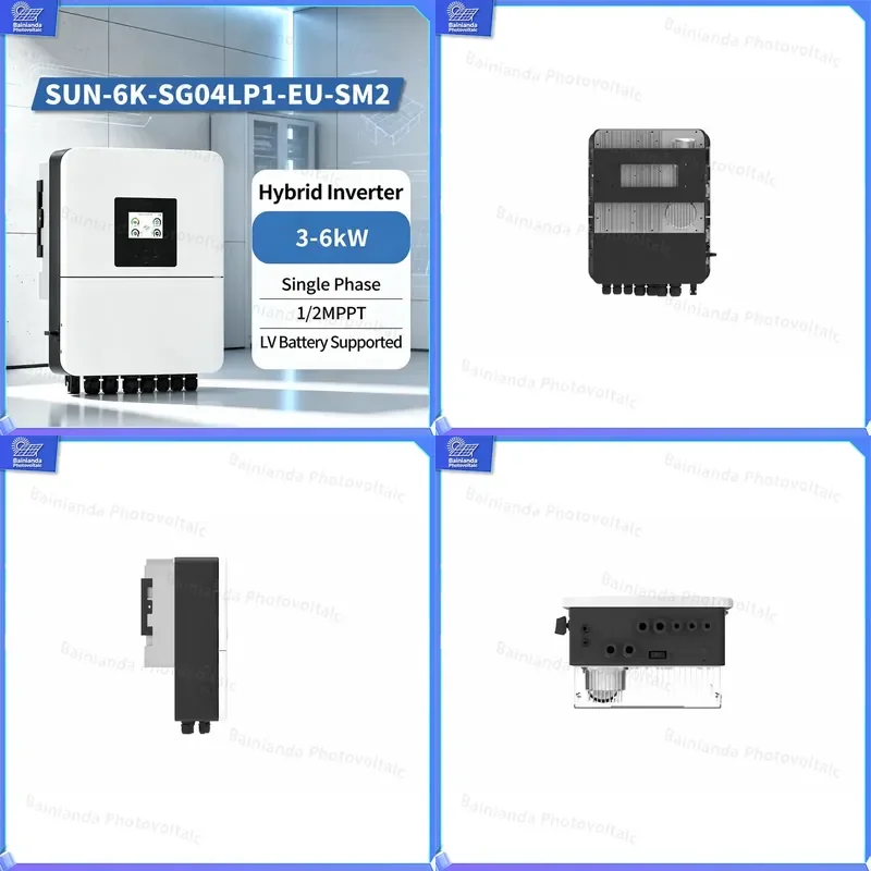 6KW Hybrid Solar Inverter 230V Single Phase MPPT PV Inverter for Home Energy Storage System Off Grid On Grid Battery Charger