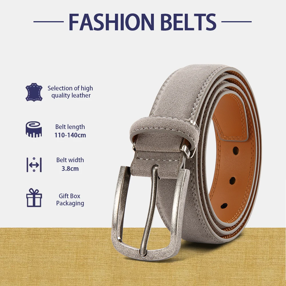 Unisex Freie Größe PU Leder Gürtel Für Frauen Luxus Designer Jeans Taille Gürtel Männer Mode Wildleder taille gürtel Bund – Detail 4