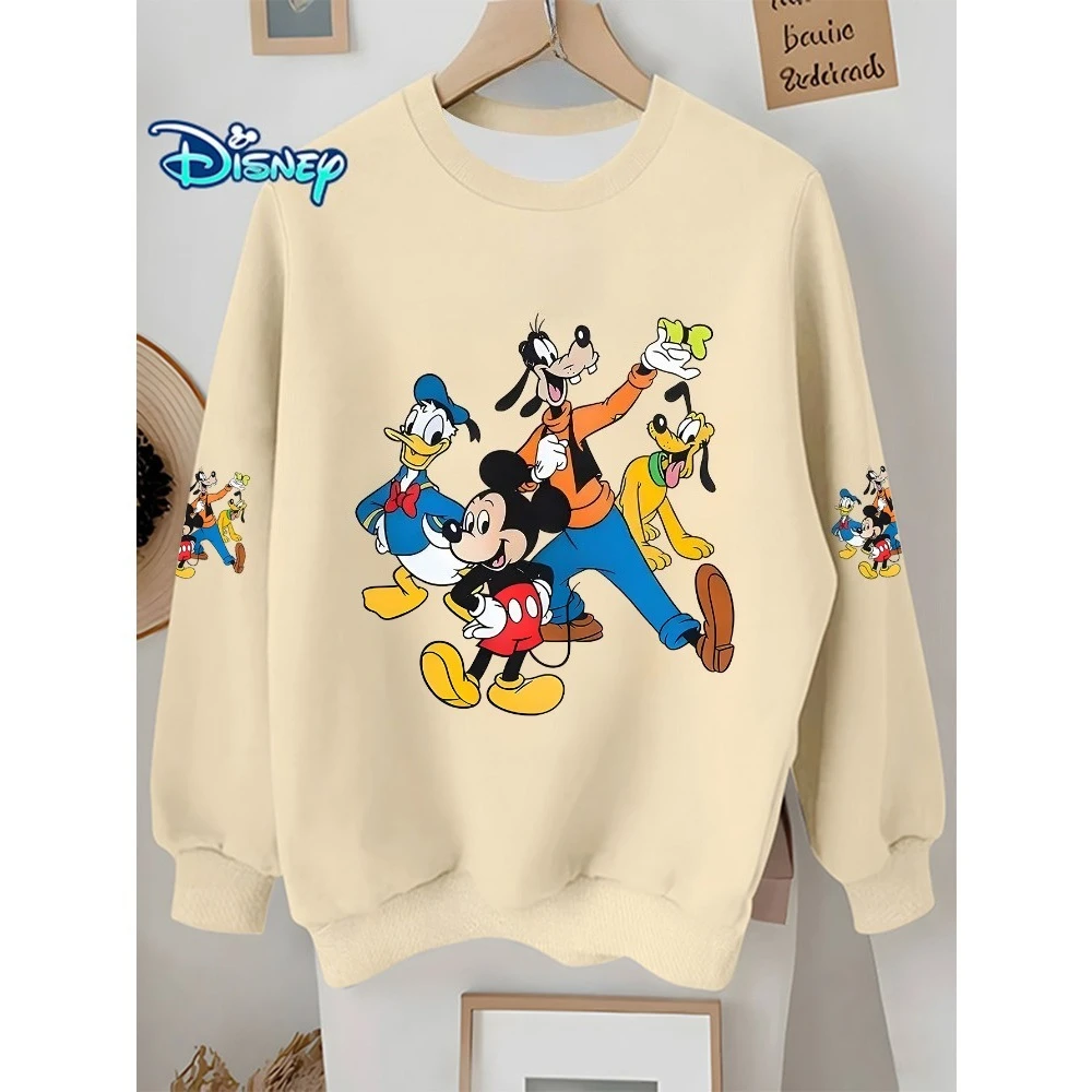 Disney Mickey Family Fun to unisexowa bluza sportowa na jesień i zimę wykonana z bawełny.