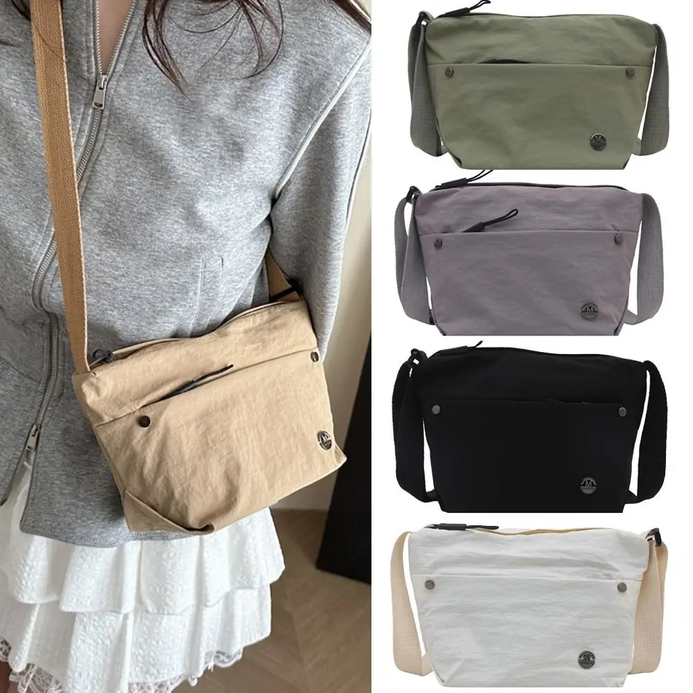 Ultra-Light Nylon Crossbody Bag Zipper Closure Large Capacity Women Bag Adjustable Wide Strap Single-Shoulder Bag Urban Style image 2