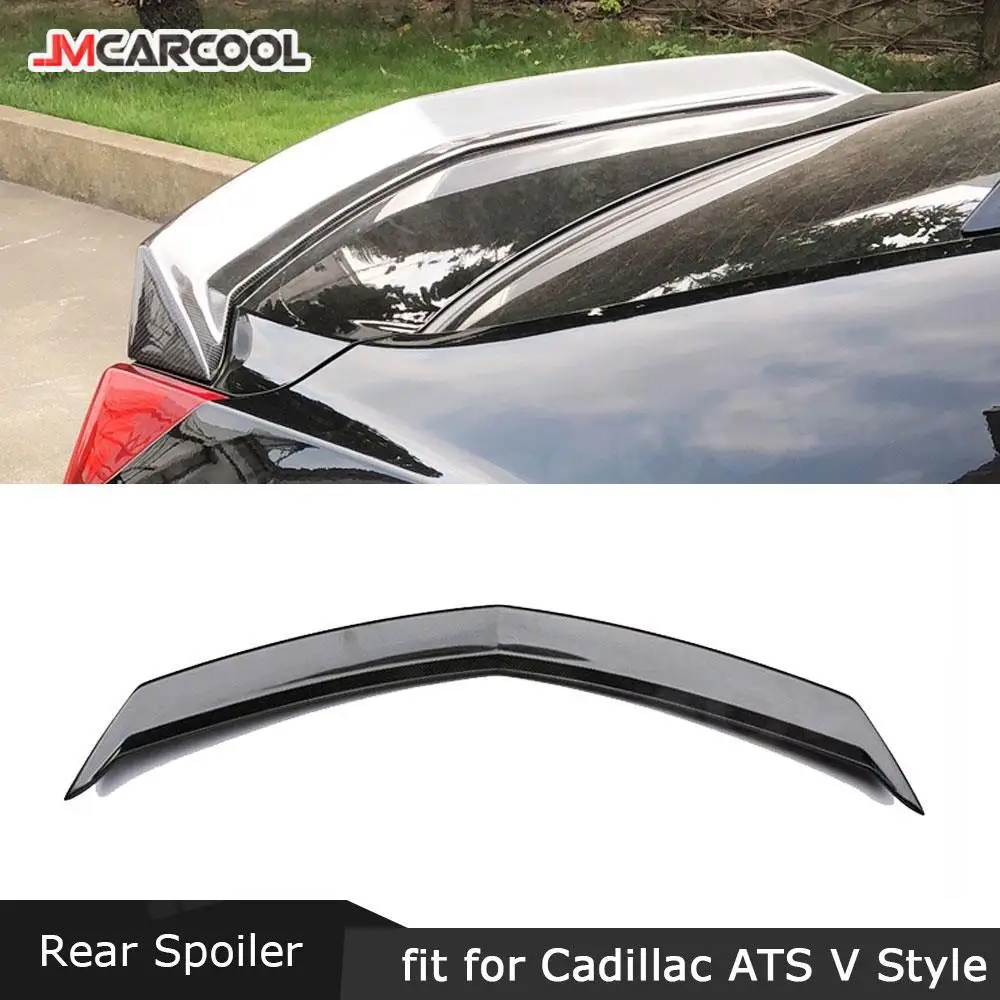 

JMCARCOOL Carbon Fiber Rear Boot Spoiler for Cadillac ATS Sedan 4 Door 2015 -2019 FRP Rear Trunk Lid Trim Wings Spoiler