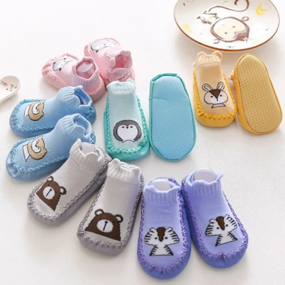Baby Cute Cartoon Floor Socks for Girls Boys Infant Newborn Children Socks Shoes Boot Anti Slip Soft Sole Toddler Home Shoes