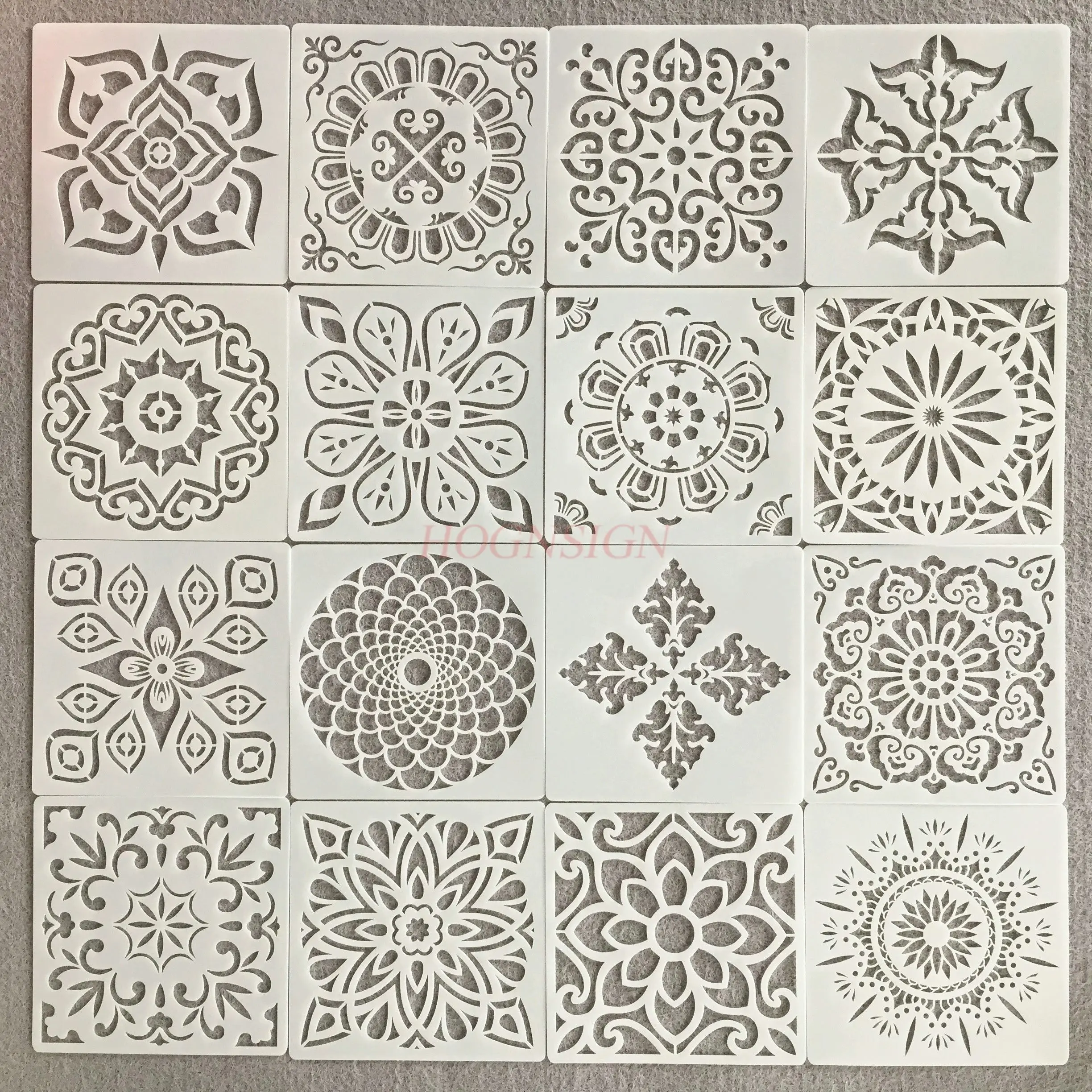 

16 шт./компл. картина с надписью Мандала, настенная живопись, украшение мебели, полые шаблоны, маскировочные доски, спрей для граффити