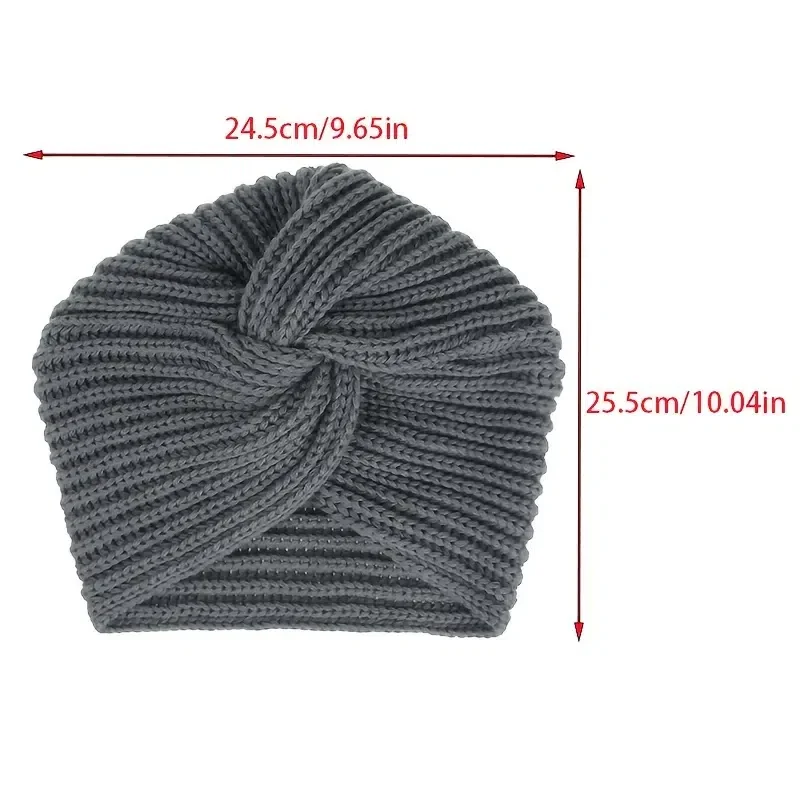 Muslim inner hijab caps bohemia turban cashmere cross wrap head Indian hat wool knitting hijab bonnet turbante cap ready to wear