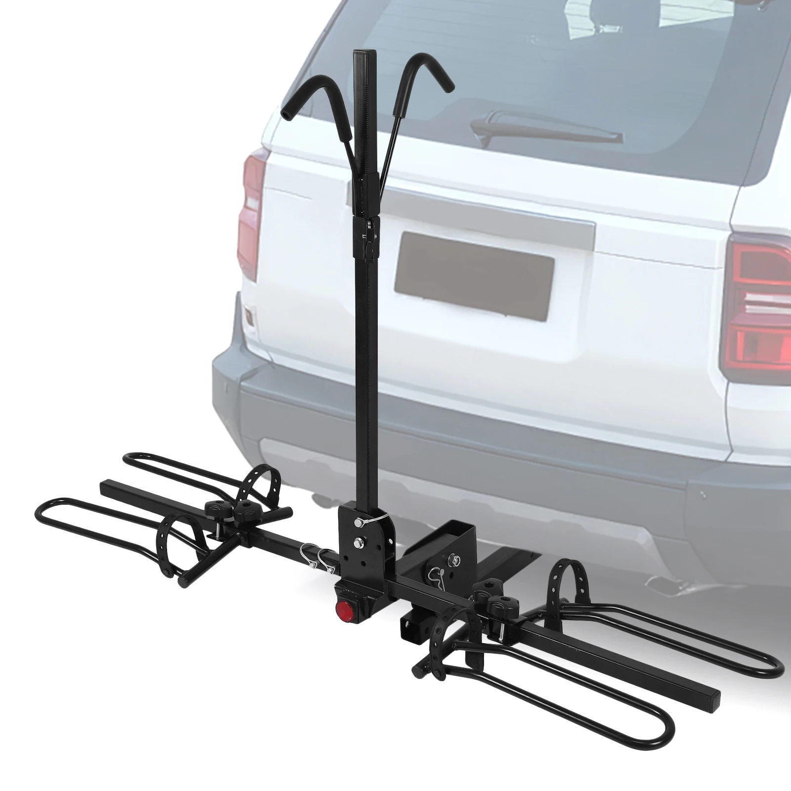 

Rear Trailer Steel Mount Rack Anti Tilt Adjustable Road Bike Storage Bracket Foldable for SUVs Cars Trucks Vans