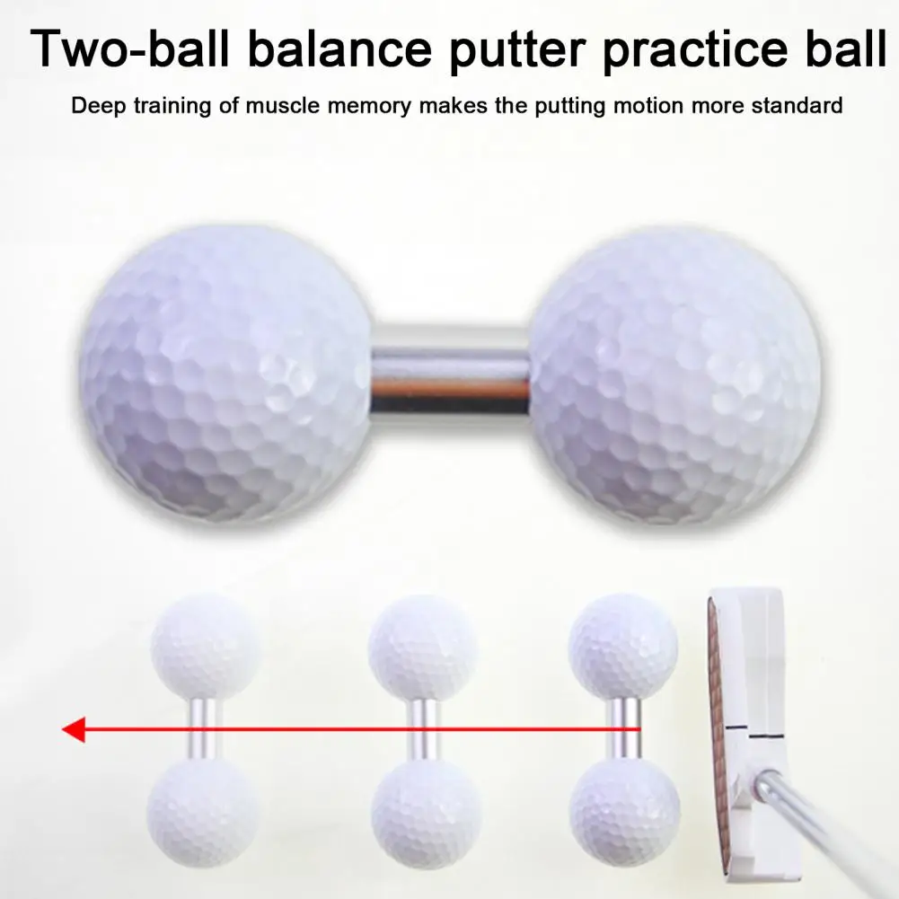 Golf Balance Improvement Tool Dual Ball Golf Practice Trainer for Putting Balance Men's Golf Accessories Gift Improve Putting