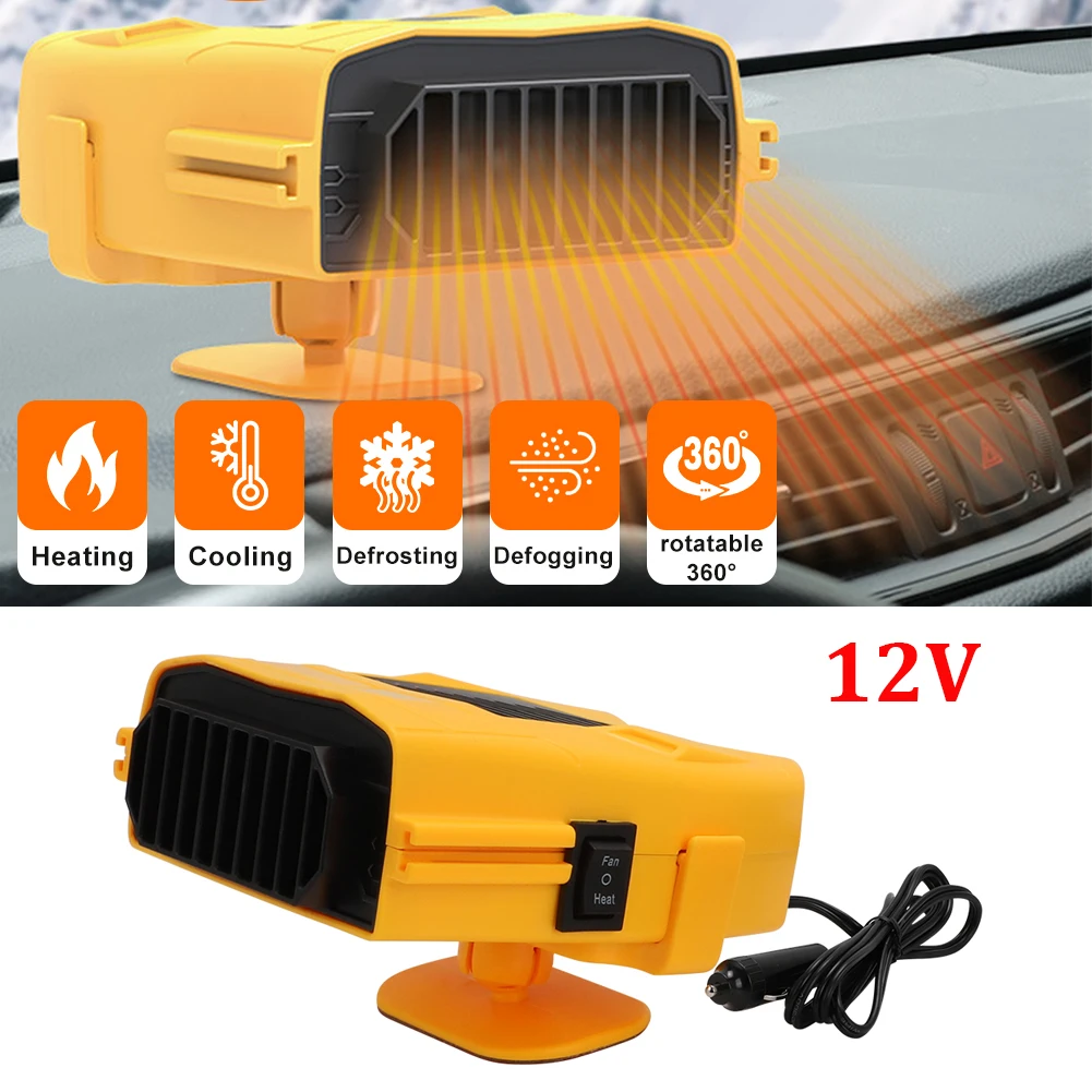 

Car Heater 12V Portable Electric DC Heating Fan Defogger Defroster Demister 150W 360 Degree Rotation Windshield Defroster