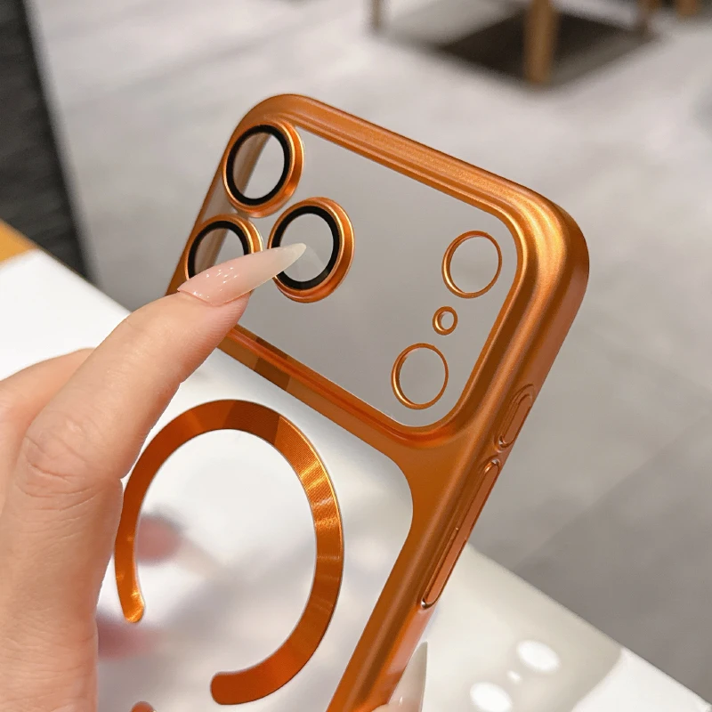 Funda Magnética para iPhone 17 18 Pro Max, 16 15 Pro 14 13 18, con Revestimiento Mate para Carga Inalámbrica Magsafe