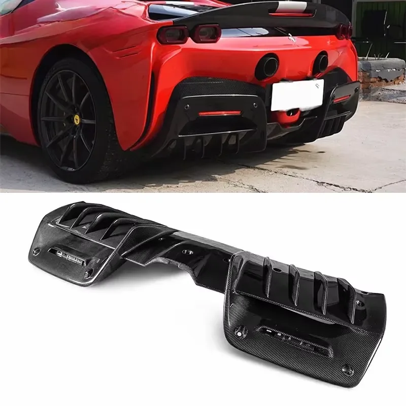 OEM Style Carbon Fiber Bumper Rear Lip Diffuser for Ferrari SF90 Brand New