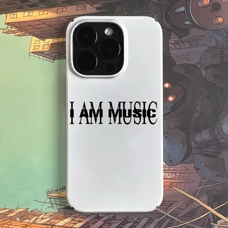 

Artistic Letter Music Is Me Phone Case for IPHONE 17 Air 16E 15 PROMAX 14 Plus 13 12 MINI 11 PRO 16Plus XR X Acrylic Phone Cover