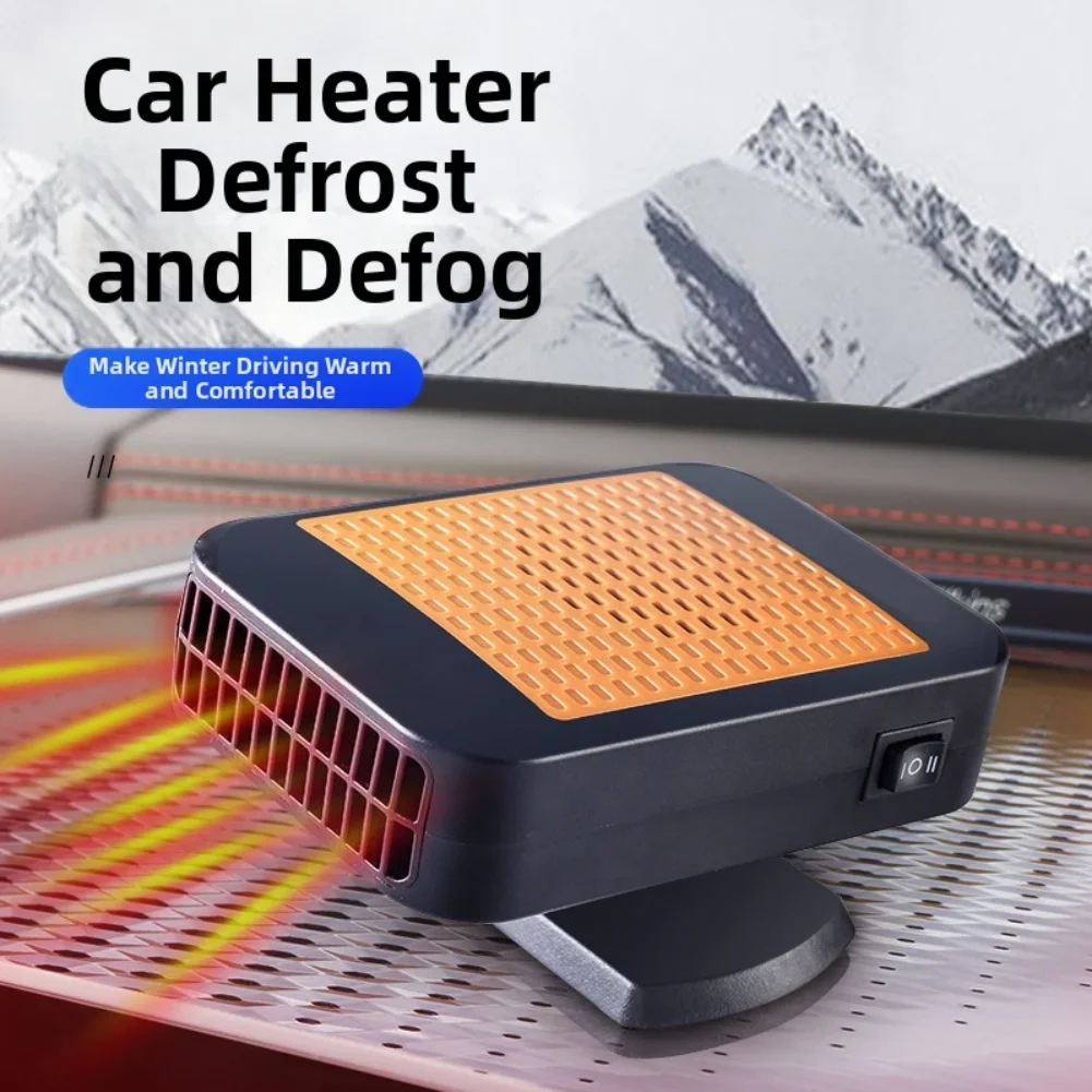 Black Orange 12V Car Heater Heat-Resistant Material Long-lasting Construction Powerful Heating Function For Cars