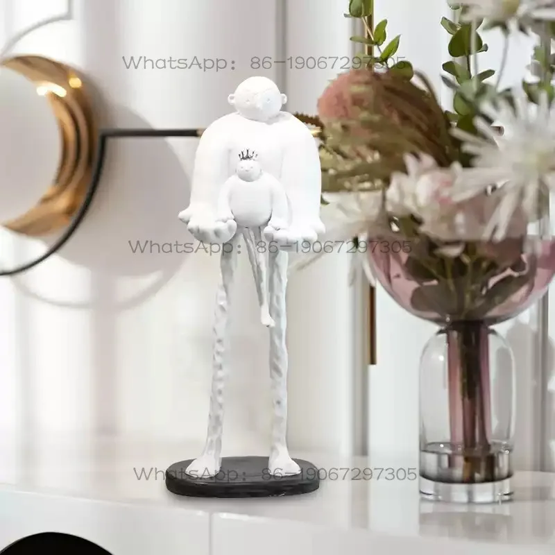 Sculpture de personnage abstraite créative nordique moderne, figurine de penseur de dessin animé, ornement d'installation artistique pour bureau de vente et table