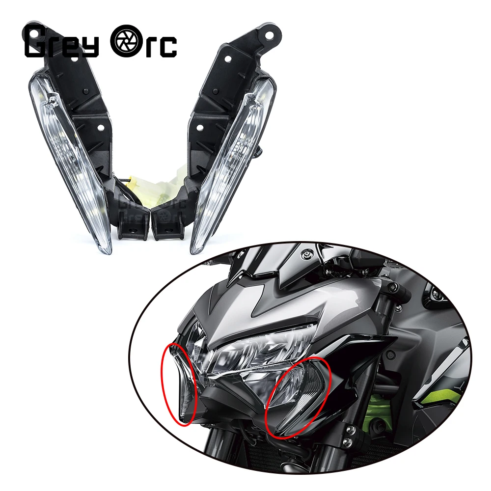 

For KAWASAKI Z900 Z 900 2020 2021 2022 1Pair LED Front Daytime Running Lights Headlight Motorcycle Accessories