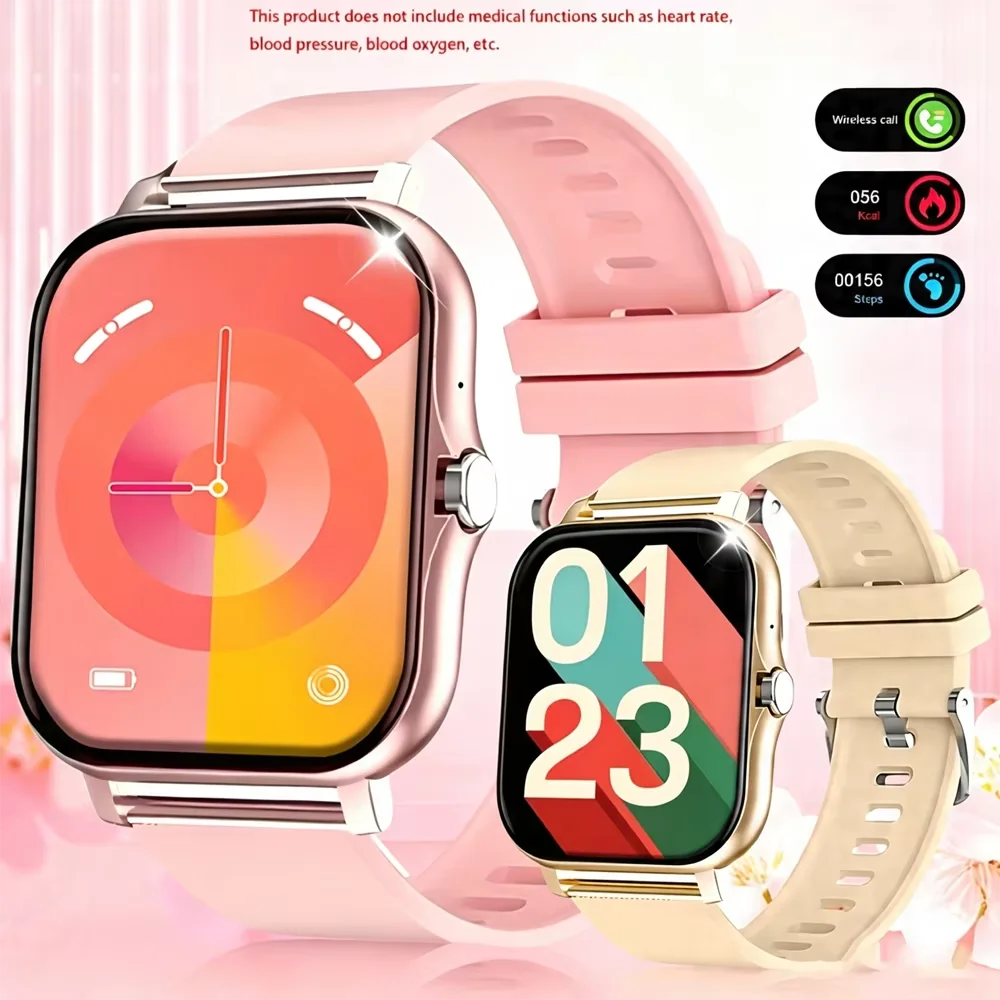 SIMSONPRO Smart Watch with HD Display, Wireless, Wireless Calling, Compatible for Android/iPhone, Smartwatch with Camera Control
