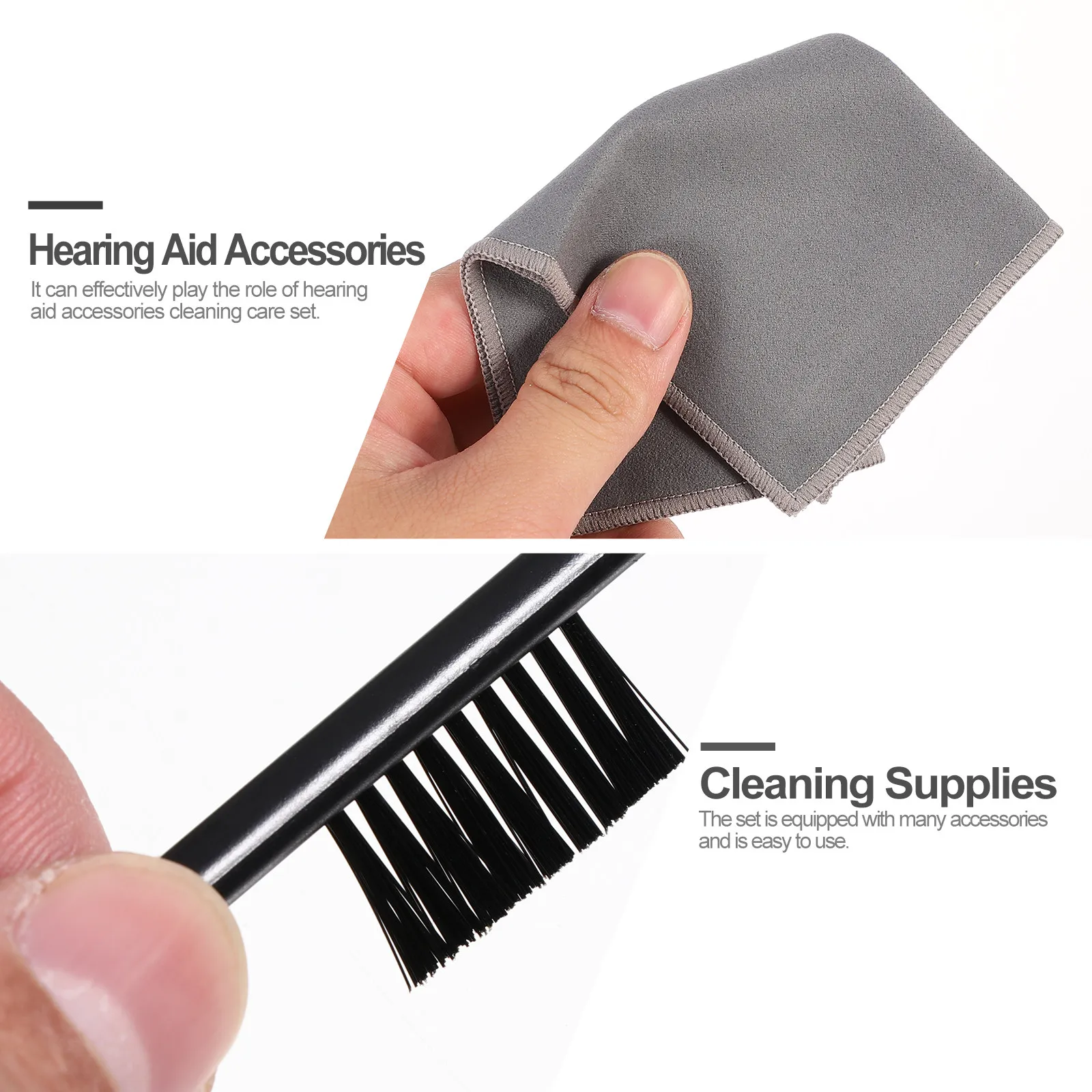 Hearing Aid Cleaning Kits Tools Brushes Universal Cleaner Accessories Brush Earpiece Product Wax Removal Maintainer Kit view 6