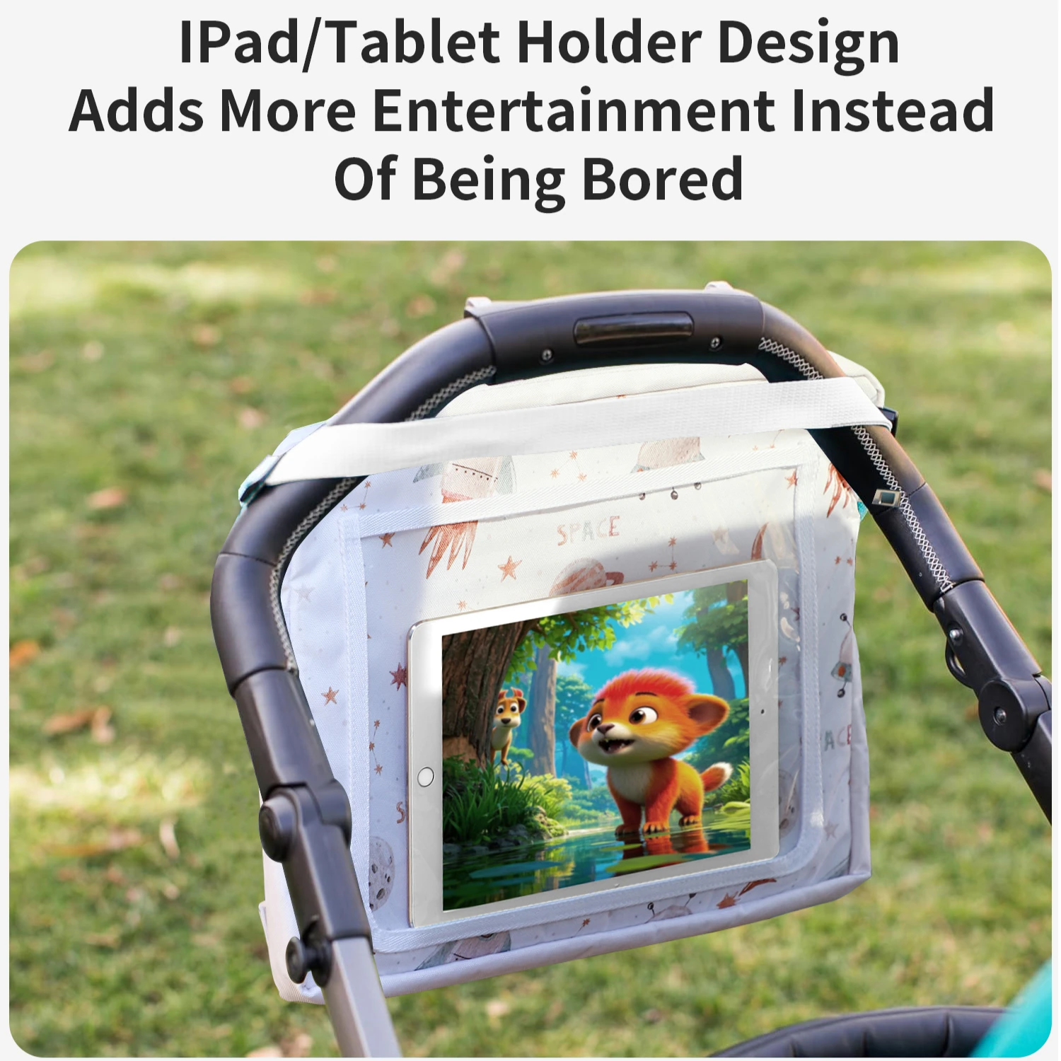 INSULAR Writing Board Kids Travel Tray Toy Storage Bag Tablet Computer Fixed Bag Child Drawing Board Portable Multi-functional