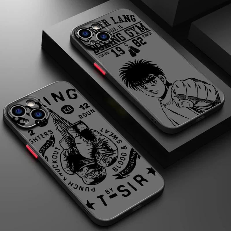 Boxing Hajime No Ippo Anime Art Frosted Translucent For Apple iPhone 16 15 14 13 12 11 XS XR X Pro Max Plus Mini Cover