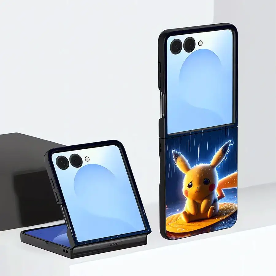 Japanese Anime Pokemon Pikachu Case for Samsung Galaxy Z Flip 8 Z Flip5 ZFlip7 FE Z Flip6 Z Flip 7 6 5 4 Z Flip4 ZFlip8 Phone